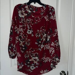 SHEIN Red Floral Top